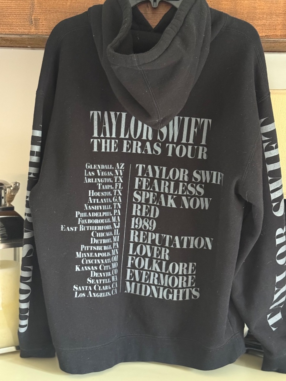Taylor Swift The Eras Tour Black Hoodie - Large - Picture 5 of 6